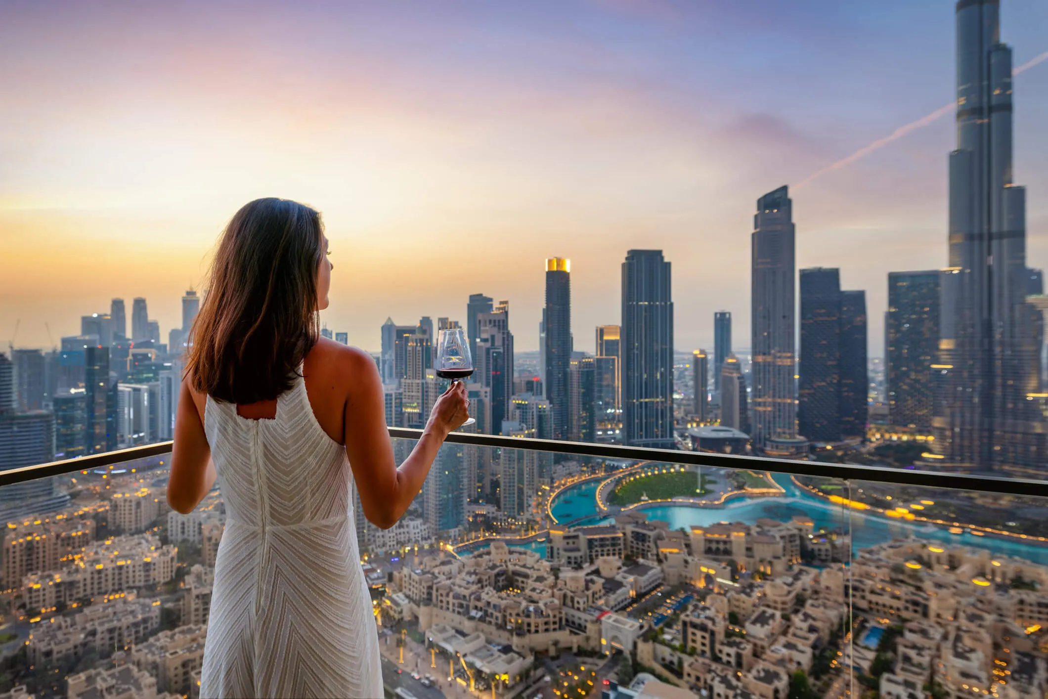 Sunset Drinks at a Dubai Rooftop Bar
